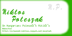 miklos poleszak business card